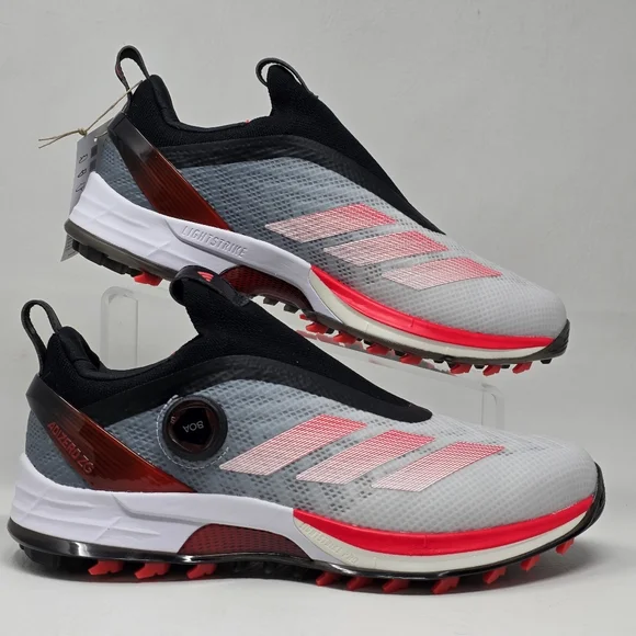 adidas Adizero ZG BOA Spikeless Golf Shoes White Red IH9896 Men's Size 11 New